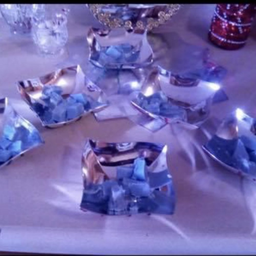 Heavenlee-Scent, Blue candle cubes (silver plate)